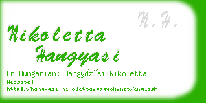 nikoletta hangyasi business card